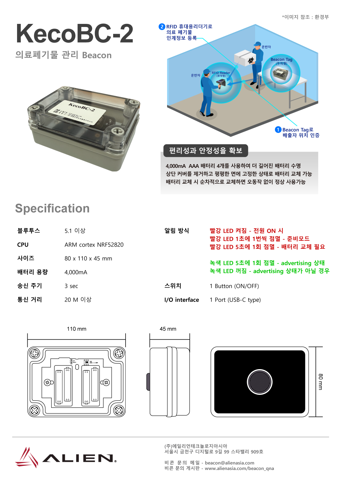 KecoBC-2 제품사양