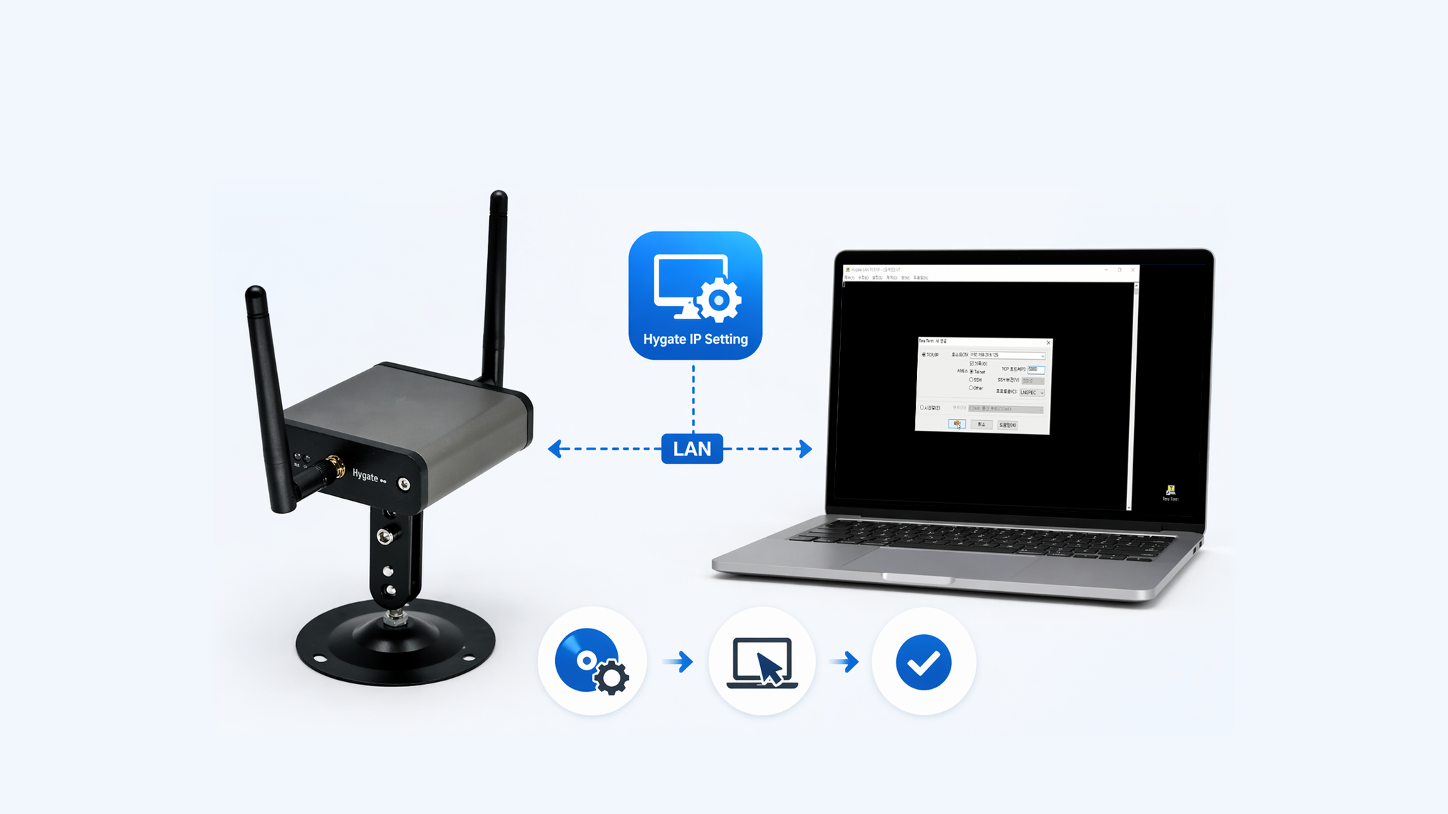 Hygate LAN IP 설정 소프트웨어