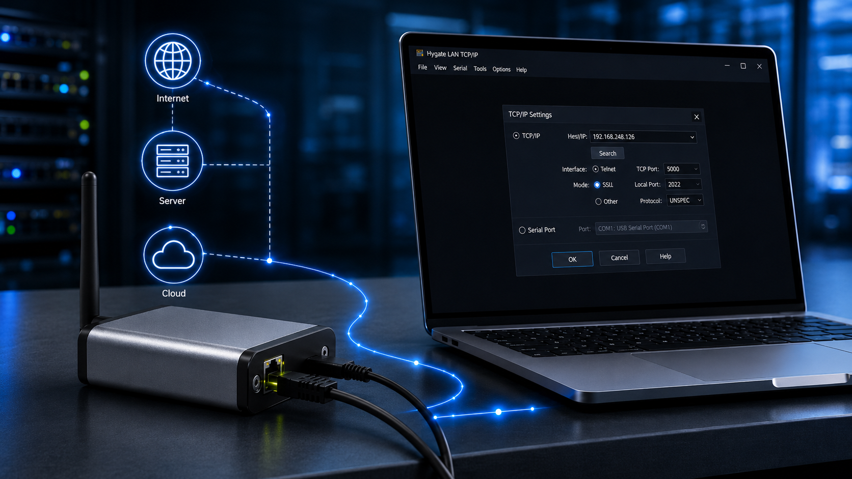 Hygate LAN IP 설정 소프트웨어