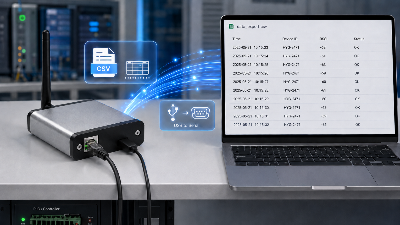Hygate LAN CSV 데이터 출력
